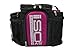 Isolator Fitness 3 Meal ISOBAG Insulated Lunch Bag Cooler with Stackable Meal Prep Containers, ISOBricks, Strap - Fuschia/Black Accent