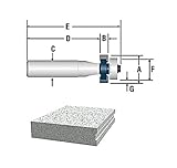 Bosch 85658M 3/16-Inch Depth 3/4-Inch Cut Face Inlay Router Bit 1/2-Inch Shank [並行輸入品]