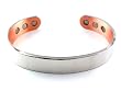Copper Magnetic Bracelet Silver High Power Wide Style - Large