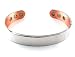 Copper Magnetic Bracelet Silver High Power Wide Style - Large