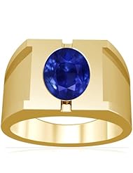 14K Yellow Gold Oval Cut Blue Sapphire Solitaire Ring (GIA Certificate)