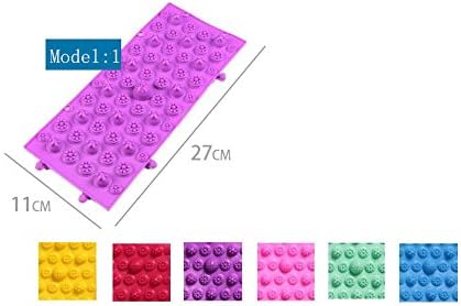 ESDAR Pain Stress Relief TPE Acupressure Mat Reflexology Shiatsu Plate Cushion Foot Massager Traditional Chinese Medicine Health Care Product (11 x 27cm)