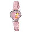 Armitron Women's 2200697 Tweety Bird Crystal Accented Pink Strap Heart Watch