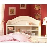 Summer Breeze Collection Twin Bookcase Headboard (39) in Vanilla Cream Fini ....