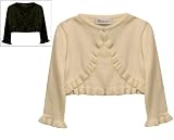 Bonnie Jean Girls PLUS Size IVORY KNIT RUFFLE BOLERO Sweater/Shrug/Jacket