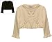 Bonnie Jean Girls PLUS Size IVORY KNIT RUFFLE BOLERO Sweater/Shrug/Jacket
