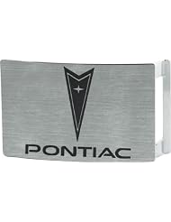 Buckle-Down Pontiac Logo Brushed Steel Finish Belt Buckle. Silver. One Size. by Buckle Down
