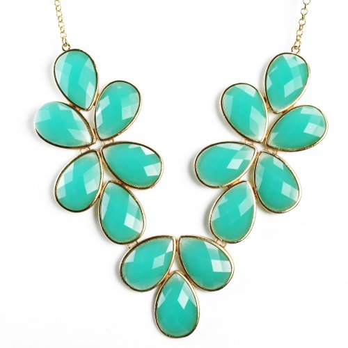 Jane Stone Bubble Bib Necklace Statement Necklace Chunky Necklace (Fn0621)