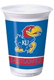 Creative Converting Kansas Jayhawks Printed 20 Oz. Plastic Cups (8 Count)