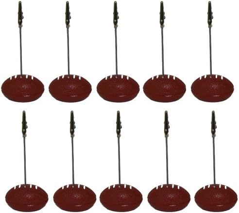 10 Football Memo Clips with Alligator Clasps for Displaying Photos