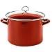 Kitchen & Housewares : Chantal Enamel-On-Steel 9-Quart Stockpot with Tempered Glass Lid, Red