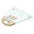 Kitchen Craft Glass Cheese board set with 3 knives