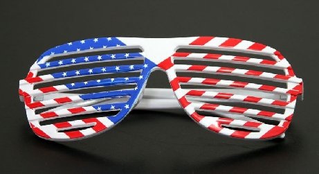 USA Fußball Flagge Brille Atzenbrille WM 2010 Fahne NEU