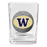 Set of 2 Washington Huskies Basketball Square Shot Glass - NCAA College Athletics