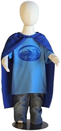 Shark superhero kids costume for birthday party favor or pretend play.