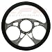 14 Chrome Billet Aluminum Steering Wheel w/ Half Wrap - 9 Hole