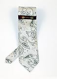 Phat Farm - Phat Farm Black and Silver Exploded Paisley Tie