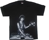 Bruce Lee Djing Music Black T-Shirt Tee