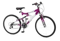 Rhino Chakra Girls Dual Suspension Bike - 24-Inch Wheels, Purple