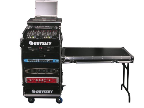 Odyssey FZGS1116WDLX Flight Zone Glide Style Ata Combo Case With Wheels And Side Table 11u Top Slant 16u Vertical