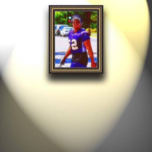 Completely Handpainted American Football Sport Painting, Custom Order FL187, Oil on Canvas, with Option to Paint Jerry, Brett & Co. from Any Other Favorite Photograph or Picture, Unframed, Size 23'' x 31