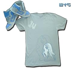 8&9 "Center Of Attraction" Printed Men's T-shirt By EIGHT & NINE DESIGNS Cool Grey/Icy Blue/White Classic Nike Dunk Color Way 8&9 Tee