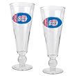 Los Angeles Clippers NBA 2pc Pilsner Glass Set with Basketball on stem - Oval Logo by Great American Products