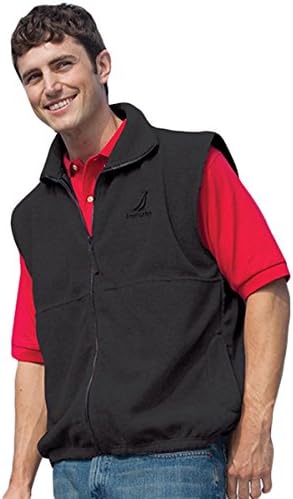 Inner Harbor Adult Poly Micro-Fleece Full-Zip Vest (Black) (2X)
