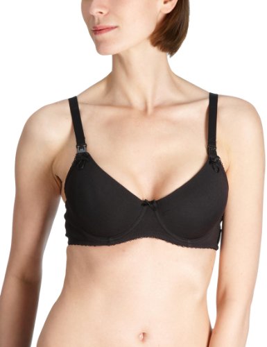 Noppies Damen Umstandsmode/ Unterw&auml;sche/ Still-BH  90000-D, Gr. 85D, Schwarz (06 black) Preisvergleich