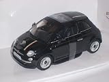 FIAT 500 NUOVA NEW BLACK TUNING 1/24 MONDO MOTORS MODEL CAR