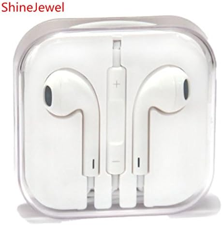 ShineJewel(TM) Earphone In-ear Headphone with Microphone & Volume Control for I Phone I Pad I Pod High Quality 3.5 Mm Plug for Mp3 Player-White