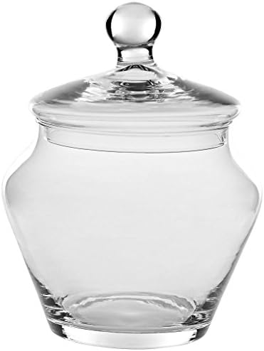 Candy Jar, Glass Sweets Jar,"Famous", H=24 cm, glass, transparent, modern style (CRISTALICA KINGDOM powered by CRISTALICA)