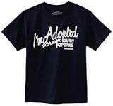 David & Goliath Boys 8-20 Im Adopted Short Sleeve Graphic T-Shirt, Navy, Large