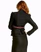 Paisley Herringbone Shirred Sleeve Blazer Product Image