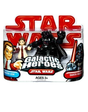 Star Wars 2009 Galactic Heroes 2-Pack Princess Leia and Darth Vader