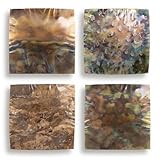IMAGE OF Set of Four Warm Squares Wall Sculpture - Frontgate