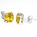 Sterling Silver 8MM Gemstone Citrine Stud Earrings