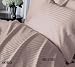 SOHO Egyptian cotton 600 Thread Count Sateen Stripe 4 Pc Comforter Set - Blush Queen.