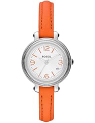 Fossil Heather Three Hand Leather Watch - Orange Es3332