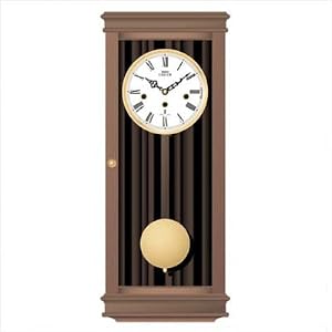 Emblem Brown Wall Clock with Pendulum