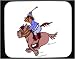 Decorated Mouse Pad with horseback, trot, horses