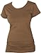 Chocolate Brown Solid color Classic Super soft 100% cotton longer womens and girls tee shirt.
