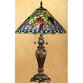 Classic Fieldstone Finish Butterfly Tiffany Lamp