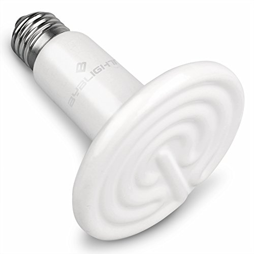 BYB 100W 110V Ceramic Infrared Heat Emitter Brooder Coop Pet Infrared Lamp Bulb, White