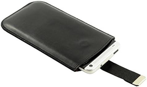 iPhone 6s/6 Plus Black Leather Cover Sleeve Pouch Case Padded Lined Red Interior