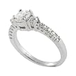 Sterling Silver Round Cut Solitaire Ring
