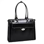 MCKLEIN WINNETKA 94835 Black Leather Ladies' Briefcase w/ Removable Sleeve Bag