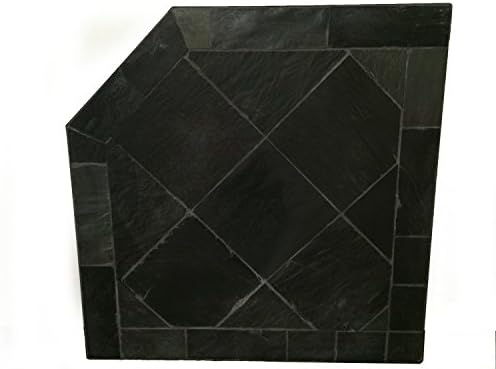 HearthDistribution SP12-BS-C 54 x 54 in. Corner Pad Black Slate Stone