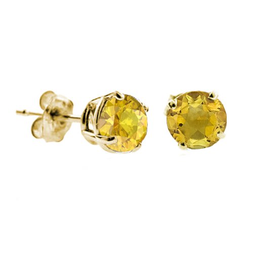 Vir Jewels Damen-Ohrringe 14 Karat 585 Gelbgold Citrin 2 Karat VJS2.00CIY Preisvergleich