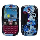 Blue Flower Snap on Hard Skin Cover Case for Samsung Freeform R350 R351 + M ....
